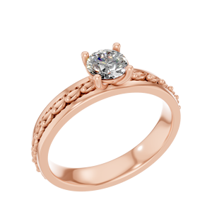 Anillo de Diamante Cultivado en Laboratorio de 14K, Joyería Fina Clásica para Boda o Compromiso, Oro Sólido, Engaste de Puntas, Romántico, Certificado IGI, para Fiesta - Product Image 1