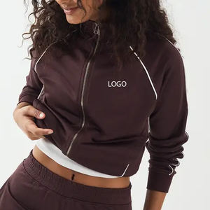 Pull-over uni à col montant pour femme avec fermeture éclair, tissu de haute qualité à prix avantageux, tissu doux - Product Image 1