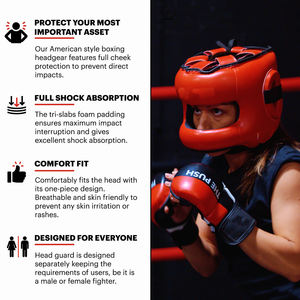 Protector de cabeza de cara completa para deportes de adultos con logotipo personalizado, protector de piel sintética ajustable para Boxeo/MMA, protectores cálidos para piernas, protección de impresión - Product Image 3