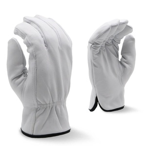 Vache Blanc Grain Brun Douane Sécurité Vache Split Gants De Conducteur Mode Équitation En Cuir Gants De Conducteur pour La Vente En Gros - Product Image 1
