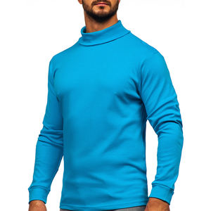 Sweat-shirt à manches longues pour homme, col rond, chaud, anti-boulochage, polyester/coton, coupe classique, doublé, tricoté - Product Image 2