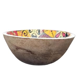 Meilleur design de bol à salade en bois de forme ronde de couleur naturelle pour ustensiles de cuisine et fêtes à prix économique - Product Image 5
