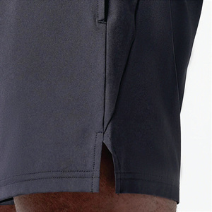 Lightweight Moisture Wicking Fabric Black Essential 5 Inch Shorts with Contour Side Panels and Inner <b>Mesh</b> <b>Pants</b> - Product Image 4