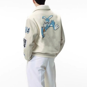 Vêtements d'hiver tendance personnalisés en gros chenille broderie Patch Letterman Varsity Jacket pour hommes - Product Image 3