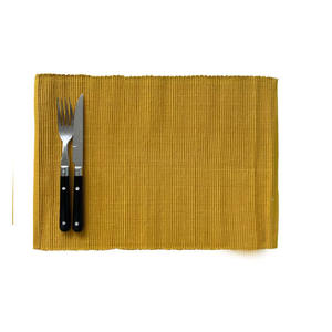 Hot Selling 100% Cotton Portable Tablemats High Absorb Washable Custom Stylish Solid <b>Yellow</b> Color Perfect Reusable High Quality - Product Image 1