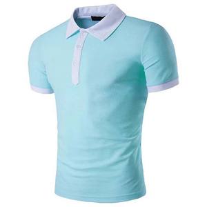 OEM diseño personalizado de los hombres para los polos de estilo callejero camisa de manga corta 100% algodón transpirable cuello alto de talla grande sólido - Product Image 5
