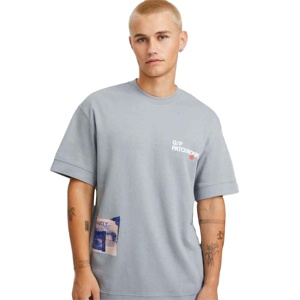 เสื้อยืดแขนยาวโอเวอร์ไซส์สำหรับผู้ชายเสื้อยืดคอ260gsm วินเทจแบบโอเวอร์ไซส์ - Product Image 2