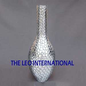 Vase à fleurs en aluminium de forme ronde en métal noir fini côtier Style fantaisie Vente à chaud Vase à fleurs de la plus haute qualité - Product Image 4