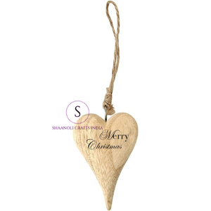 Árbol de Navidad personalizado y decoración en forma de corazón Etiqueta de regalo de Navidad de madera Etiquetas de regalo de diseñador personalizadas para fiesta de año nuevo - Product Image 2