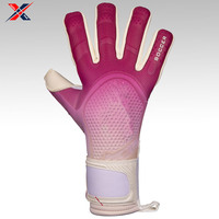 Professionelle Fußball-Torwarthandschuhe für Erwachsene und Kinder Neues Design Latex-Finger Leder-Material Verstellbares Handgelenk Wasserdicht