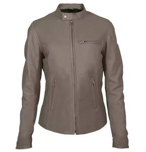 เสื้อแจ็คเก็ตหนังคุณภาพสูงสำหรับฤดูหนาว หนังแกะแท้คุณภาพพรีเมียม เสื้อแจ็คเก็ตผู้หญิง ผลิตตามสั่ง ผู้ผลิต OEM ODM - Product Image 1