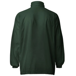 Veste coupe-vent légère vert forêt avec fermeture éclair sur le devant, tissu en nylon, col montant et ventilation respirante pour une utilisation en extérieur - Product Image 5