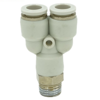 Px Y Type filetage mâle raccord en té en plastique connexion rapide raccords d'air One Touch raccords de tuyau d'air pneumatiques