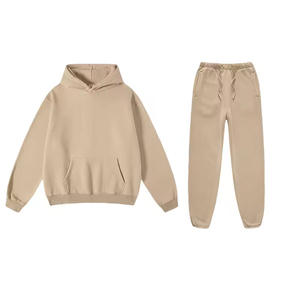 2025 Wholesale High Quality Mens Sportswear Set | <b>Plain</b> <b>Tracksuit</b> with Sweatpants & Hoodie | 2 Piece Casual Gym Sweatsuit - Product Image 5