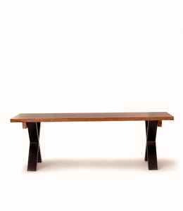 Meubles de maison rustiques Table basse solide avec pieds en forme de X en fer pour salon, bureau ou salon - Product Image 2