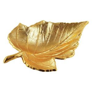Luxury Aluminum Casting <b>Leaf</b> Bowl Golden Finish Eco-Friendly Lightweight Tabletop Decor for Home Hotel Use Wholesale Price - Product Image 2