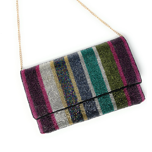 Bolso de mano con cuentas de semillas multicolores para mujer y niña, bolso de mano bordado con cuentas de semillas con estilo para mujer y Niña - Product Image 5