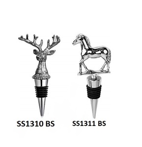 Newest Style Vacuum Wine Bottle <b>Stopper</b> with Customized Design and Deer and Horse Shaped Head Beverage Bottle <b>Stopper</b> - Product Image 1