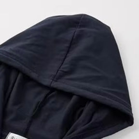 เสื้อฮู้ดลำลองสำหรับผู้ชายผ้าฟลีซผ้าฝ้าย100% ระบายอากาศได้ดีสีพื้นสำหรับฤดูหนาว - Product Image 2