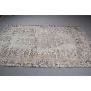 Tapis turc vintage, grand tapis de 5,4 x 8,9 pieds (165 x 270 cm), tapis en laine orientale gris - Product Image 3