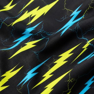 Pantalones Cortos Deportivos Sublimados Personalizados con Estampado de Rayo Neón Negro, 100% Poliéster, Ropa Deportiva Urbana OEM - Product Image 2