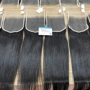 Extensions de cheveux vierges vietnamiens en gros, mèches de cheveux avec fermeture en dentelle HD, qualité supérieure - Product Image 4