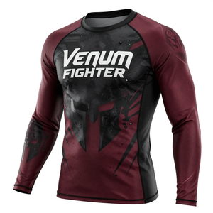 Camisetas Rash Guard Personalizadas para Hombre, Sublimadas, al por Mayor, de Alta Calidad, Compresión Deportiva, Venum Fighter Rash Guard - Product Image 3