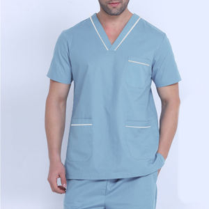 Uniformes Médicos Transpirables para Hombre, Uniformes de Enfermería de Manga Corta con Logotipo Personalizado, Conjunto de Uniforme para Doctores - Product Image 3