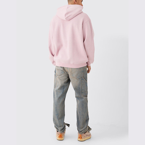 Sudadera con capucha unisex extragrande de forro polar grueso personalizada, nueva colección de invierno, estilo urbano, bordada, en blanco, de poliéster y algodón. - Product Image 3