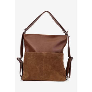 Borsa e Zaino Morbidi in Vera Pelle Scamosciata e Pelle Dollar - Made in Italy - Art. 25392 - Product Image 2