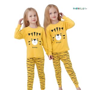 Ropa de dormir 100% de algodón de alta calidad para niños y niñas, pijamas adorables de dibujos animados, conjunto de 2 uds. - Product Image 1