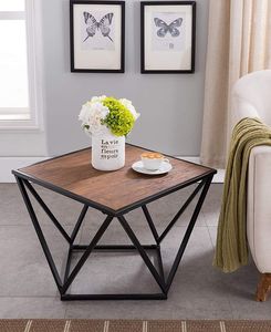 Mesa de centro de nuevo estilo de madera y Metal, precios bajos, muebles para el hogar y la Oficina, mesa decorativa para exhibición de café, las mejores ventas - Product Image 5