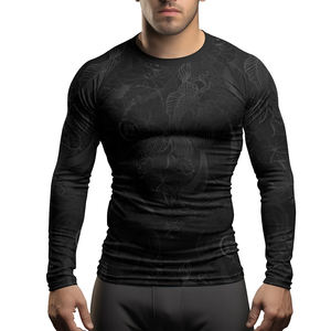 Camiseta Deportiva de Manga Larga para Hombre, Transpirable, Elástica, de Secado Rápido, con Protección UV, Color Personalizado e Impresión por Sublimación - Product Image 3