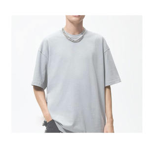 T-shirt pour homme en coton, couleur unie, t-shirt décontracté pour homme, col rond, t-shirt basique pour homme, 100% coton, t-shirt pour homme, coupe ample, imprimé - Product Image 6