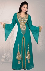 ชุดเดรสคาฟตันอิสลามสไตล์โมร็อกโกชุดเดรสชายหาดยาวถึงพื้นแขนยาวระบายอากาศได้ดีทันสมัย - Product Image 2