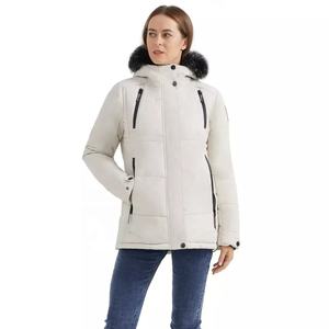 Chaqueta acolchada gruesa personalizada para mujer, abrigos recortados al aire libre de invierno, venta al por mayor - Product Image 1