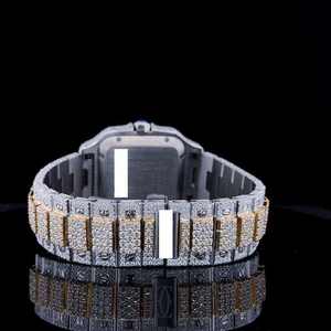 Montre de luxe en diamant avec cadran bleu pour homme Montre élégante pour un style moderne et un usage quotidien Parfait pour un usage spécial - Product Image 4