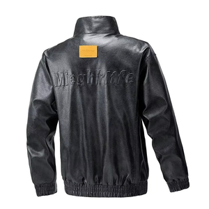 Nouvelle veste bomber en cuir tendance pour homme, style rétro, polyvalente, respirante, pour couple, moto, printemps, élégante et tendance - Product Image 2