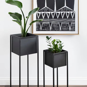 Jardinière élégante et durable en métal support de plantes à fleurs en poudre pour la maison, le jardin, le balcon, l'intérieur et l'extérieur. - Product Image 1