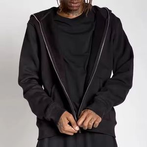 Sudadera con Capucha de Invierno de Forro Polar Impermeable de Alta Calidad, 430 g, Diseño con Bolsillo y Cremallera Completa, Logotipo Personalizado para Hombre - Product Image 3