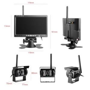 1080P HD 170 °   Caméra de recul sans fil grand angle |   Moniteur 7 pouces vision nocturne |   Kit de recul étanche IP69K pour camping-car, camion, bus - Product Image 5