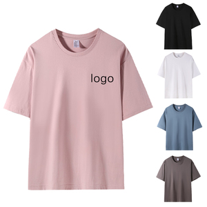Camisetas gráficas con diseños personalizados y logotipos para hombre, camisetas de gran tamaño unisex transpirables con serigrafía para hombre y mujer, 100% de algodón - Product Image 1