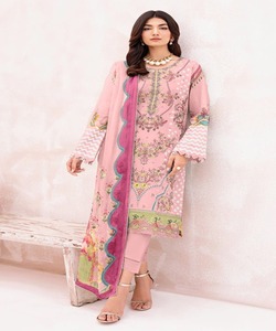 Islamic Clothing Pakistan Salwar Suit Kameez 3 Piece Winter Abaya Muslim Women Elegant Linen Modest Dress Wholesale Manufacturer - Product Image 1