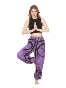 Pantalon sarouel en rayonne taille libre pour femmes confortable imprimé Boho Satin élastique Logo Joggers respirant plat Baggy pantalon d'hiver - Product Image 5