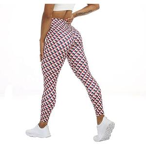 Pantalones de Yoga de sublimación de cintura alta para mujer, traje de entrenamiento para gimnasio, ropa de Fitness hecha a medida, mallas de Yoga con cintura elástica - Product Image 3