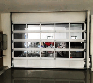La conception coupe-vent peut voir à travers la <span class=keywords><strong>porte</strong></span> coulissante électrique <span class=keywords><strong>porte</strong></span> <span class=keywords><strong>de</strong></span> <span class=keywords><strong>garage</strong></span> industrielle moderne en verre anti-poussière - Product Image 6