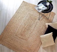 Tapis de jute naturel tissé à la main tapis de jute tressé à la main tapis de sol tapis pour hôtel de villégiature tapis de revêtement de sol réversible tapis
