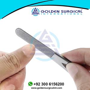 Limes à ongles en acier inoxydable pour ongles naturels avec étui, limes à ongles professionnelles à double face, grains de sable, ponçage facile - Product Image 6