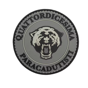 Patch en caoutchouc PVC motif Crâne 'Death or Glory' gris noir, écologique, motif floral 3D, emblème tactique pour gilet, sac, veste - Product Image 4