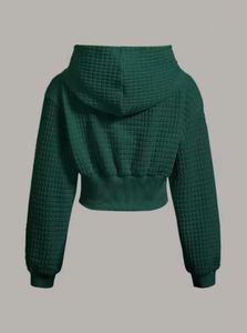 Logo personnalisé Streetwear femmes sweat pull Gym sweats à capuche femmes sweat à capuche court dames décontracté acide lavage haut court sweats à capuche - Product Image 2